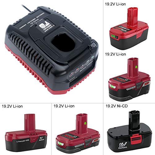 Gonocop 4B9721F0-CDFB-4B7F-A0F7-C50B8135B8FD 19.2V C3 Charger Replacement For Craftsman 19.2 Volt Lithium-Ion & Ni-Cad Battery Charger 140152004 Diehard Xcp Battery 1425301 1323903 130279005 11375 11376 315.Pp2011 thumb #2