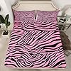jejeloiu Kids Zebra Fitted Sheet Twin Size Leopard Bedding