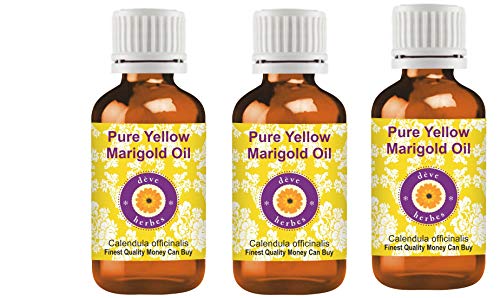 Huile de Souci jaune Deve Herbes pure et naturelle pour le corps lot de 3 x 100ml