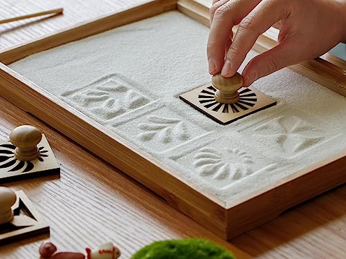 BangBangDa Mini ancinho de jardim zen japonês - acessórios de jardim zen de mesa kit de ferramentas