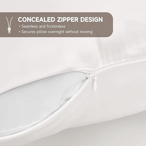 Miniatura 6 de THXSILK Juego de 2 fundas de almohada de seda de morera 100 % pura para cabello y piel, funda de almohada de seda de morera de grado 6A+ más alta,