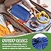 PATIKIL Stuff Sack 4x8/5x10/7x13, 3 Pcs Waterproof Outdoor Storage Sack Portable Drawstring Dust Flap Bag Sleeping Bag for Camping Hiking Backpacking, Brown/Green/Navy Blue