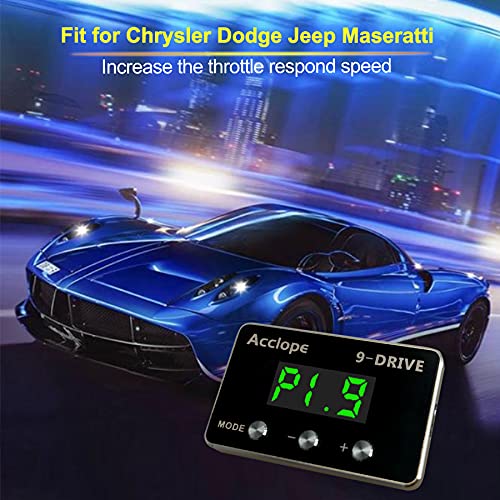 Throttle Response Controller, 9 Drive 9-Mode Electronic Throttle Controller Universal Fit for Dodge RAM Jeep Maseratti Chrysler