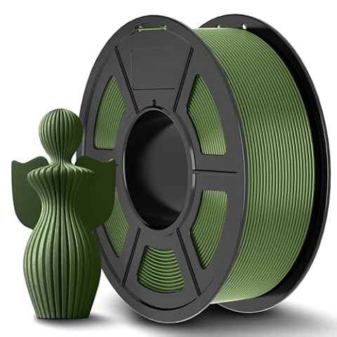JAYO PLA+ Filament 1.75mm Olive Green 1.1KG, PLA Plus 3D Printer Filament, Durable Strength, Accuracy +/- 0.02mm, 1.1KG Spool (2.2 LBS) Fits for Most FDM 3D Printers