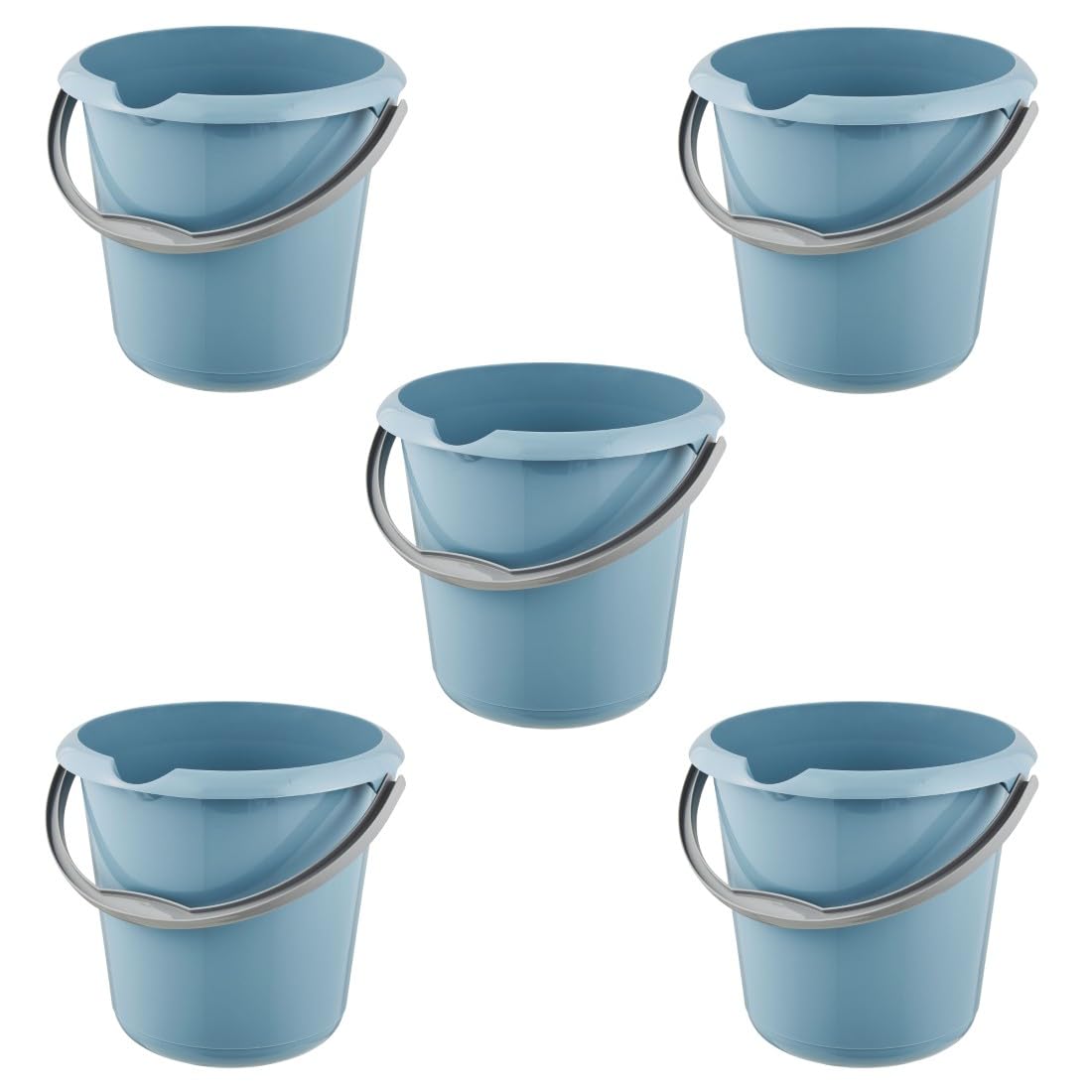 keeeper mika 5X Eimer mit integrierter Mess-Skala und ergonomischem Griff, 10 l, Nordic Blue