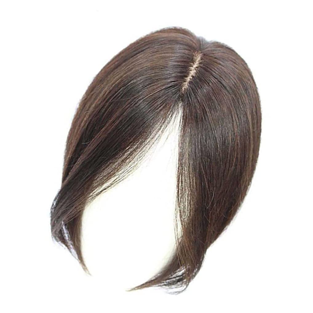 Real Topper Middle Side Part Human Hair, Hair Pieces,Hair Toppers For Women Real Human Hair No Bangs, Crown Topper Clip In Hairpieces For Women With Thinning Hair