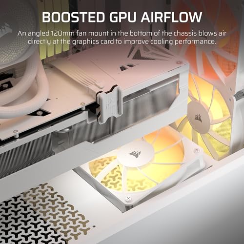 Image of CORSAIR 3200D RS ARGB Mid-Tower PC Case - 3X RS120 ARGB PWM Fans Included, GPU Anti-sag Stabilization Arm, ASUS BTF, MSI Project Zero, Gigabyte Project Stealth - White