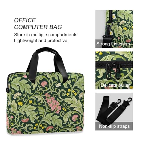 Funda para portátil 15.6 pulgadas rosas y hojas verdes miniatura 6