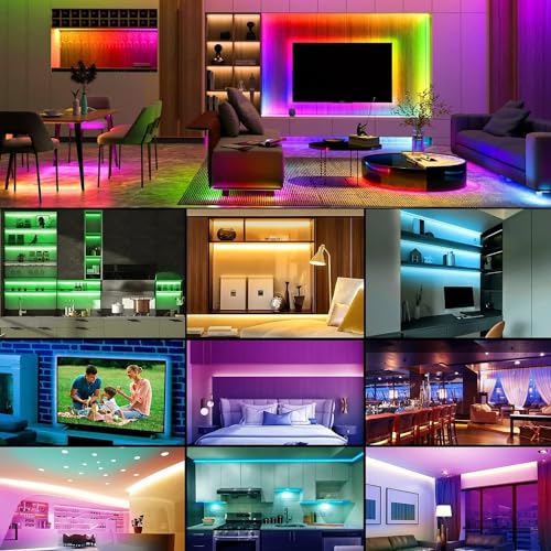 One94Store USB 5V 5050 RGB Led Strip Light with Bluetooth Remote Control Multi-Color Changing Lighting Kit with Tv Background Lighting for Tv Pc Laptop (3 Meter for 40-49 Tv'S) 7