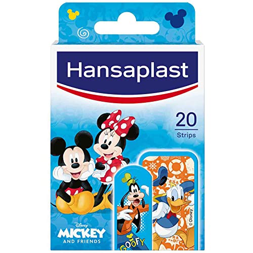 Hansaplast Disney Frozen II Apósitos para heridas, tiras infantiles, apósitos resistentes al agua, agradables para la piel, retirada indolora, con dibujos, 20 apósitos