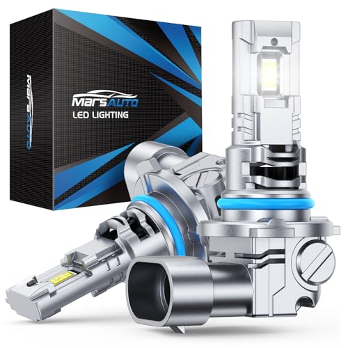 Marsauto HB3 9005 Fog Bulbs, 9005/HB3 Super Bright Powersport, 9005 Bulbs Small Size, 36,000LM, 5min Plug and Play, Pack of 2