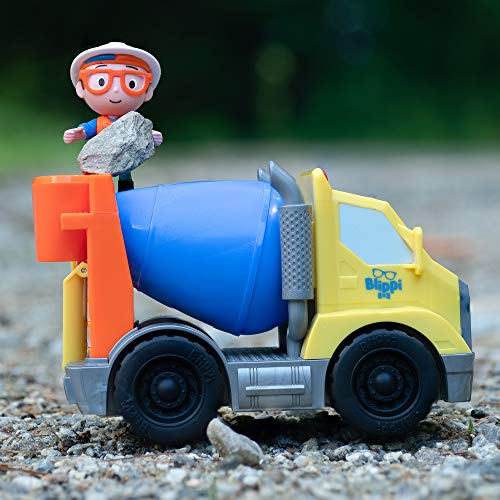 Blippi Cement Truck - Mini Vehicle With Freewheeling Features Including 2” Character Toy Figure Construction Worker - Imaginative Play For Toddlers And Young Kids #TOP7