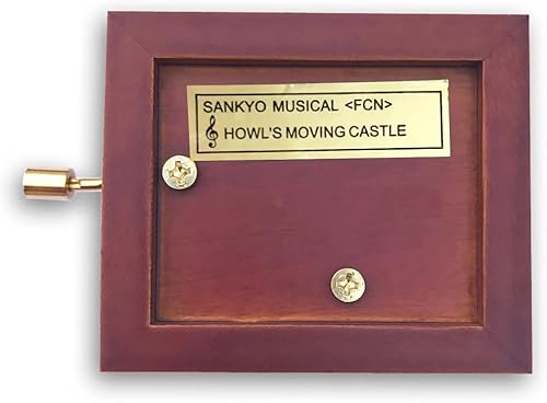 Miniatura 229 de BinkeGG Caja de música con forma de corazón hueco de madera con mecanismo musical Sankyo, melodía: Howl's M0ving Castle (Merry Go Round of Life)