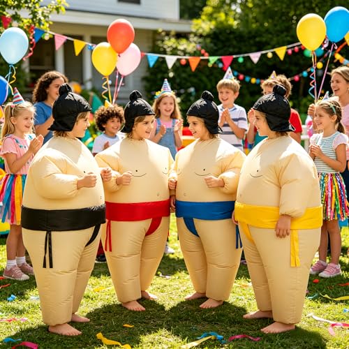 Disfraz inflable de sumo para niños y niñas miniatura 2
