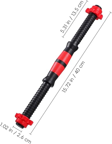 Miniatura 2 de Garneck Asas de mancuernas roscadas, 2 asas ajustables con 4 collares de bloqueo giratorio de 1 pulgada para entrenamiento deportivo