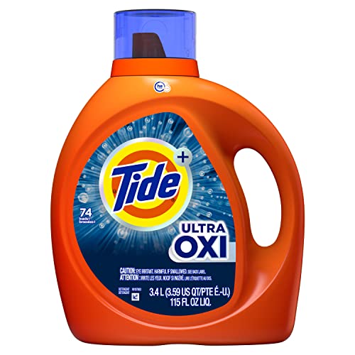 Tide Ultra Oxi Laundry Detergent Liquid Soap, 74 Loads, 115 Fl Oz, He