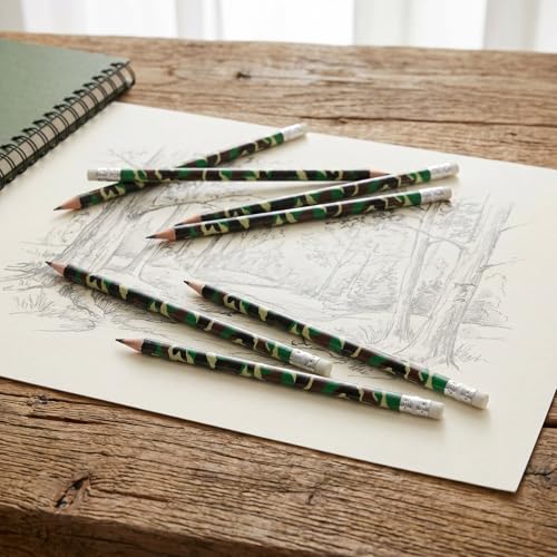 Lápices de Madera Camuflaje 200-Pack para Escuela y Dibujo miniatura 3