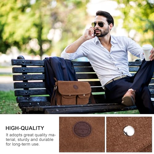 Paquet en toile pour homme vintage décontracté à compartiments - 5