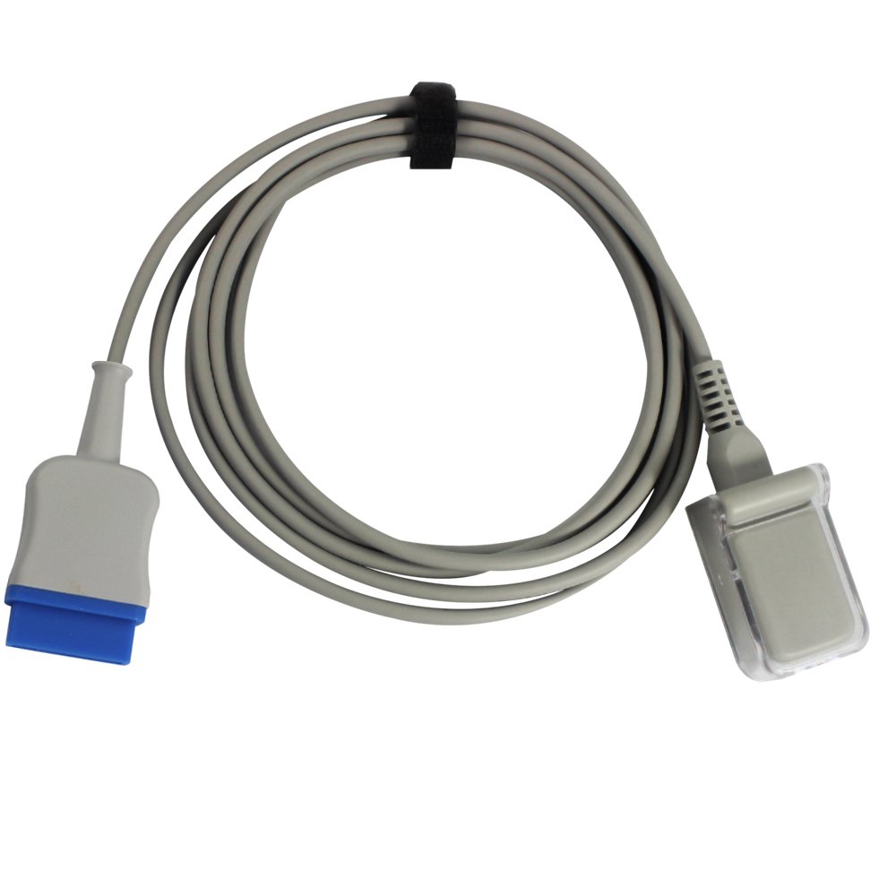 Sino-k - Cable de extensión compatible con Marquette DB9 SpO2 de 11 pines, 2,2 m, aprobado por la FDA/CE