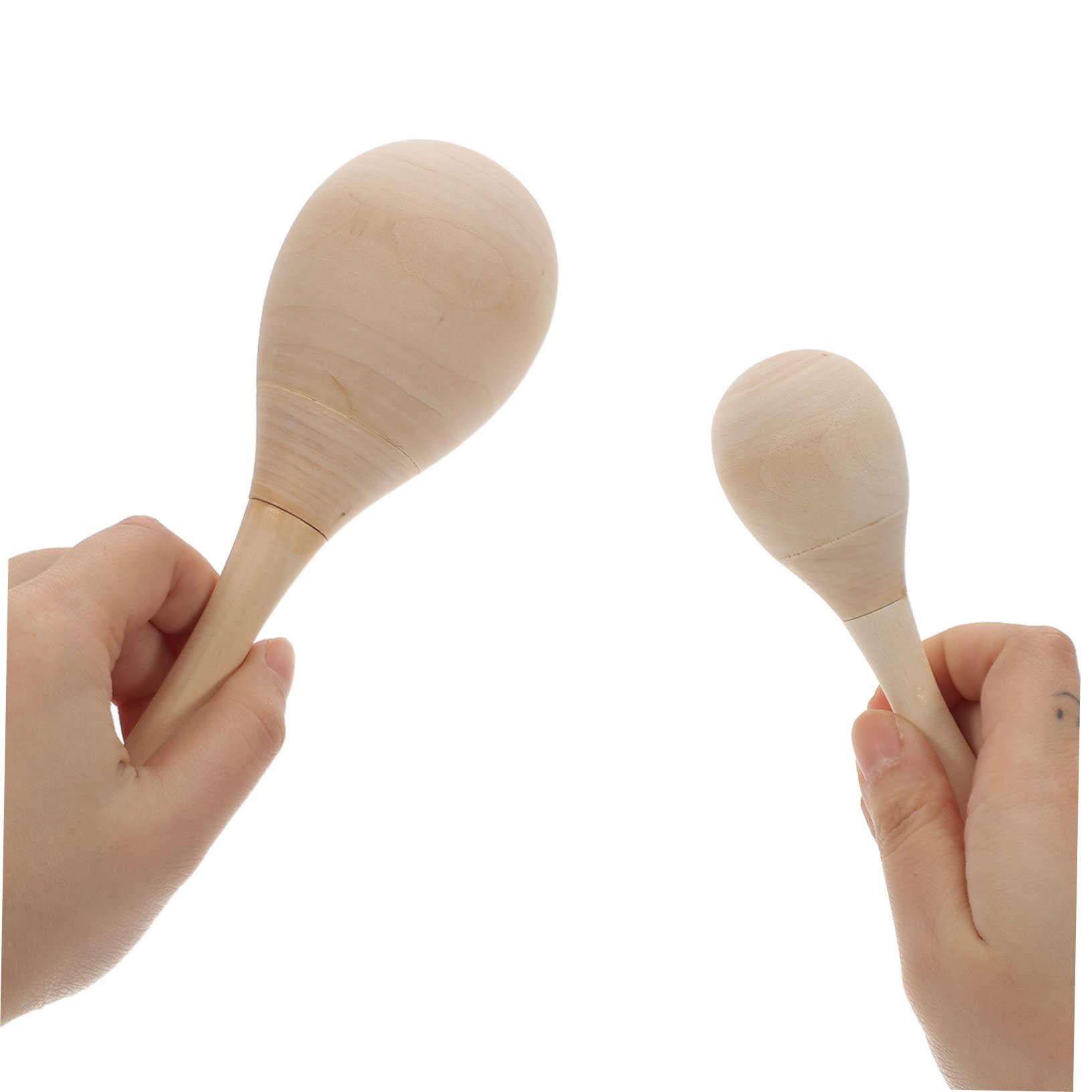 BESPORTBLE Maracas 12 Pezzi in Legno da Colorare per Ragazzo Ragazza Strumento Musicale Creativo per Sviluppo Abilità Manuali e Disegno , per Scuola e Feste