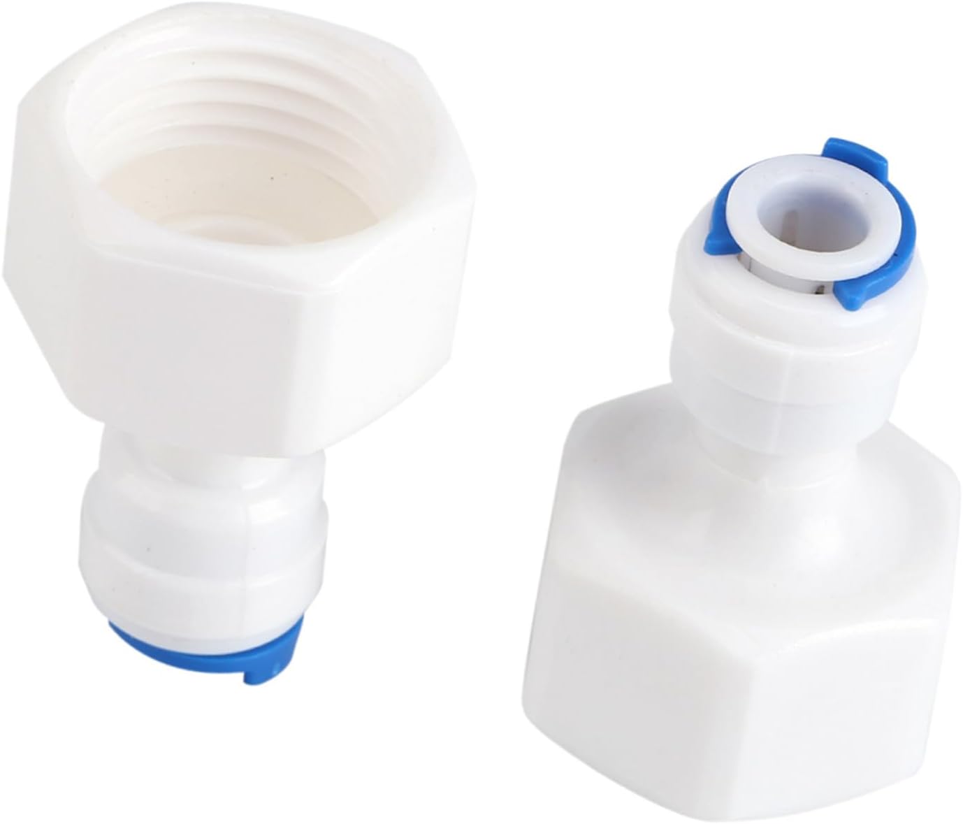1/4 Push to Connect Fittings, Plastic 1/4 Quick Connect Fittings, 6Pcs Push to Connect Fitting, Water Line Fitting with RO 1/4 Tube OD 1/2 Female Push for Water Filter