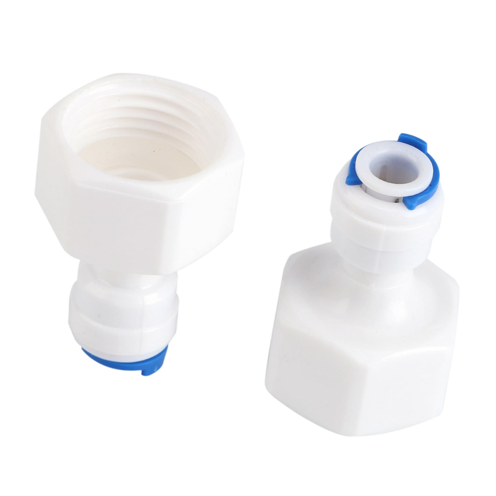 SIXRUN Conector de Filtro de Agua, Conector de Plástico a Presión para Conectar, 6 Piezas G1 4 Tubos OD a Rosca Hembra G1 2, a Prueba de Fugas, Fácil Instalación para Sistemas de Agua Potable de