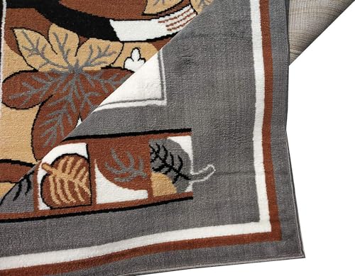 Image of Home Decore Acrylic Carpet for Your Living Room & Drawing Room Aywhere in Your Home Size - 4 X 5 Ft (Grey-C-1)