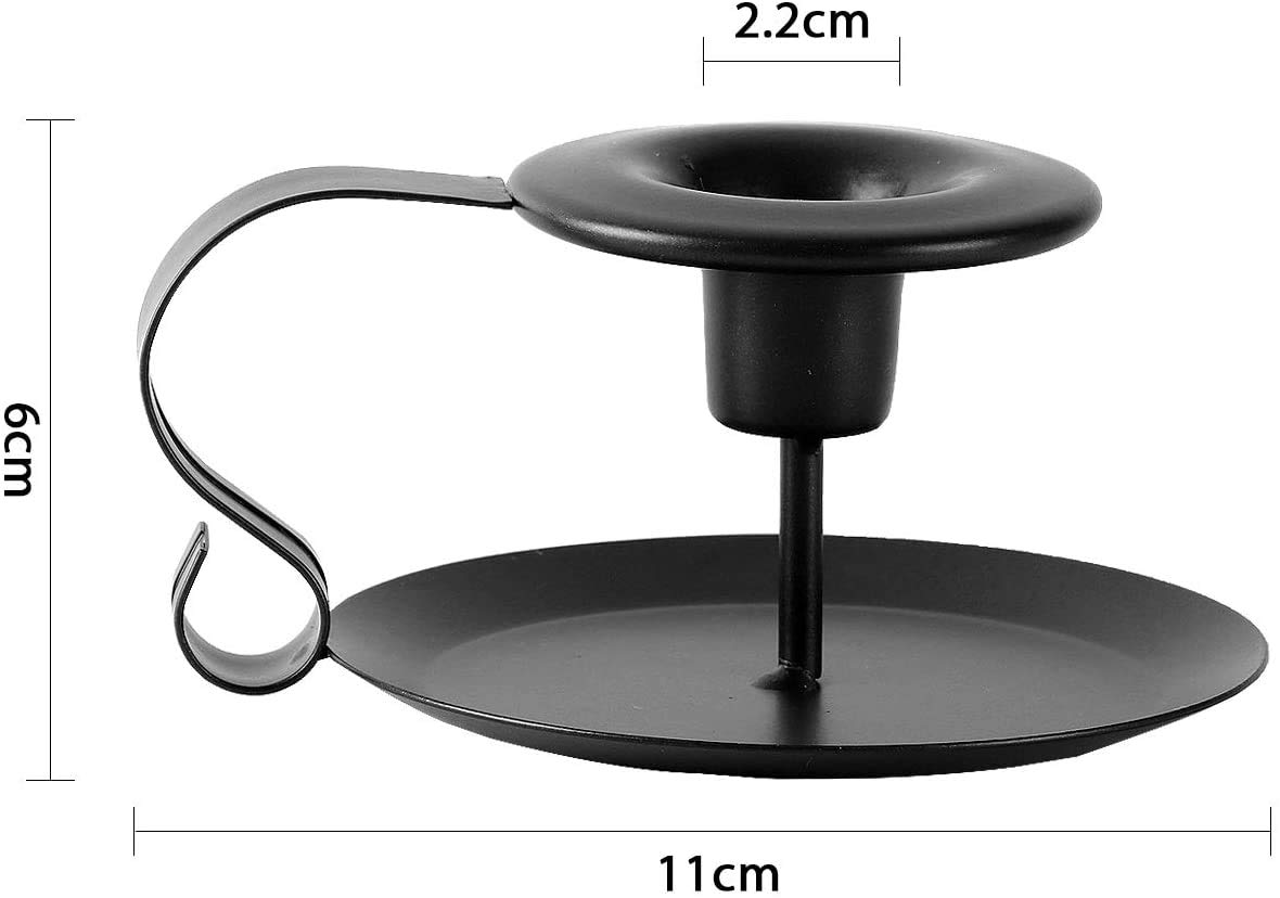 6 Pezzi Di Candele In Metallo Nero Portacandele Per Candele Candele Per