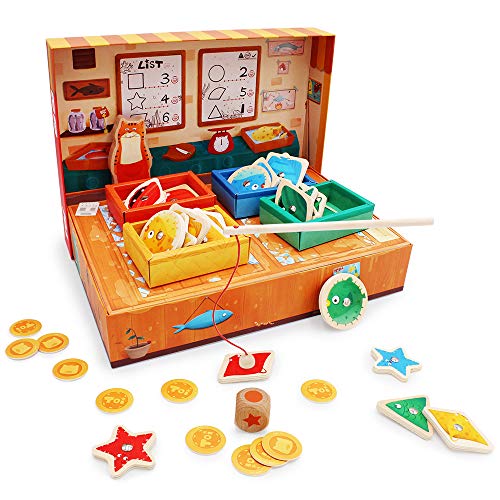 ANIKI TOYS La Tienda de Pescado de Frank Juego de Pesca magnética Juego de rol - 2 3 4 5 años Educativo para niños Interactivo Tiempo de diversión Familiar