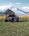 GarveeLife 13'x26'x11' Oversized Metal Carport, Steel Heavy Duty Car Ports for All-Weather, Tall Carport for Full-Size Pickup Trucks, Boats, and Tractors, N.W. 780 Lbs