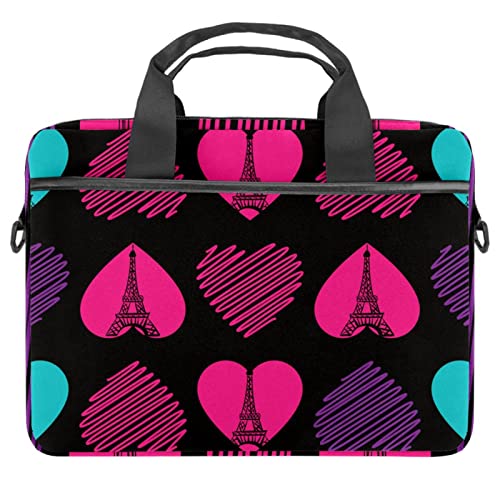 Sacoche PC portable 13.3 pouces housse ordinateur 14 pouces bandoulière motif Paris