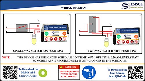 Image of Smart Timer Light Scheduler Switch| Real time Clock with Android App Based Device Schedule Configuration |Without Internet or Wi-Fi Router (ABS)