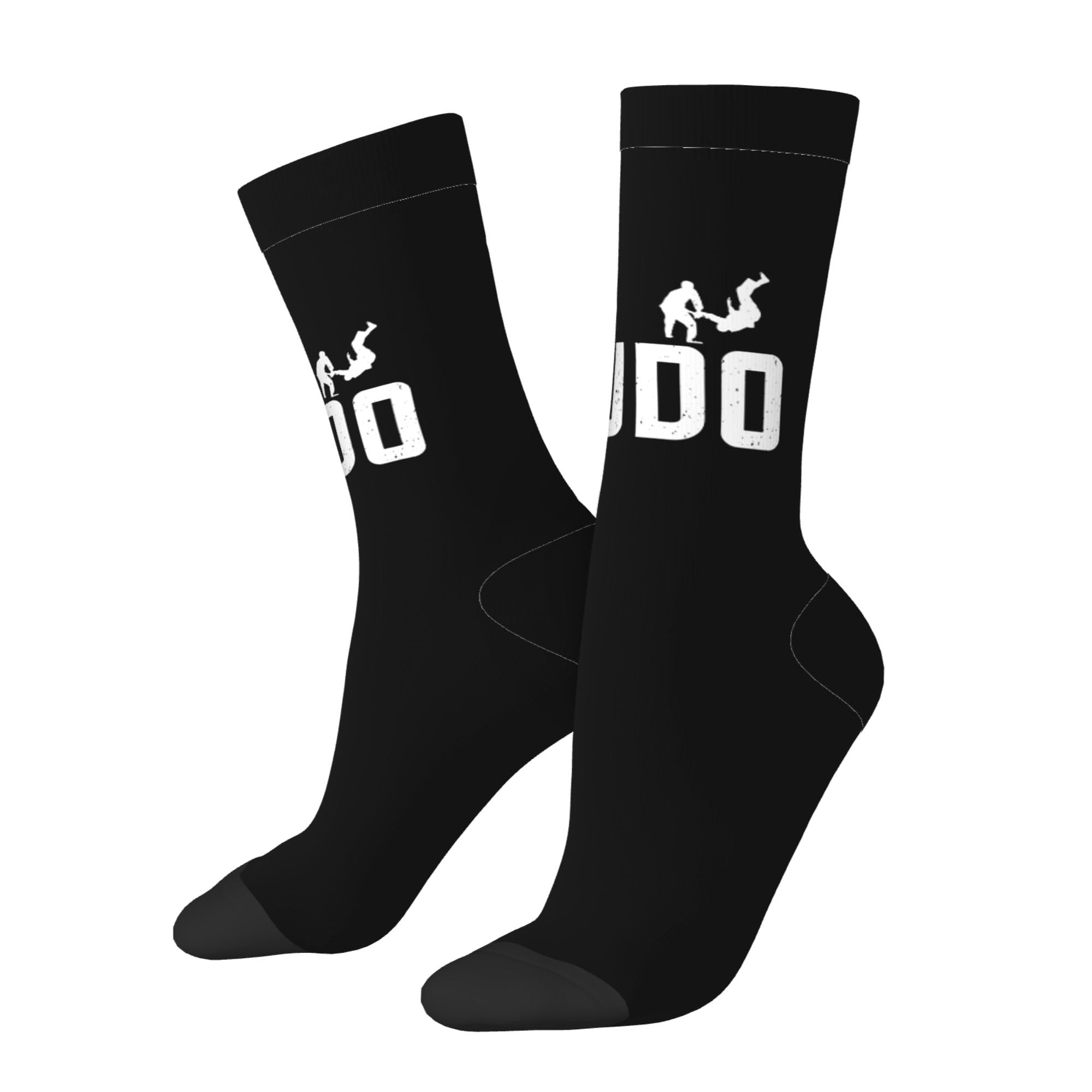 Oudrspo Unisex 3 Black Funny Socks Novelty Socks Judo Funky Socks Casual Dress Socks