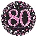 Amscan International 9901754 Rose Celebration 80 Ans Prismatic Assiettes en Papier 23 cm