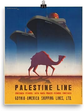 Vintage Poster - Palestine Line 0985 - Premium Luster Photo Paper Poster 8x10