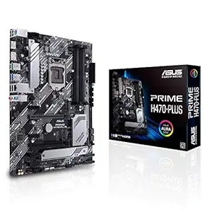 ASUS Prime H470-PLUS/CSM LGA1200 (Intel 10th Gen) ATX Commercial Motherboard (8 Power Stages, HDMI, DisplayPort, Dual M.2, Intel LAN, USB 3.2 Gen 2 Type-C, Thunderbolt 3 Support)
