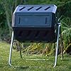 FCMP Outdoor IM4000 Dual Chamber Tumbling Composter Canadian-Made, 100% Recycled Resin - Outdoor Rotating Compost Tumbler Bin for Garden, Kitchen, and Yard Waste, Black (37 Gallon) #1