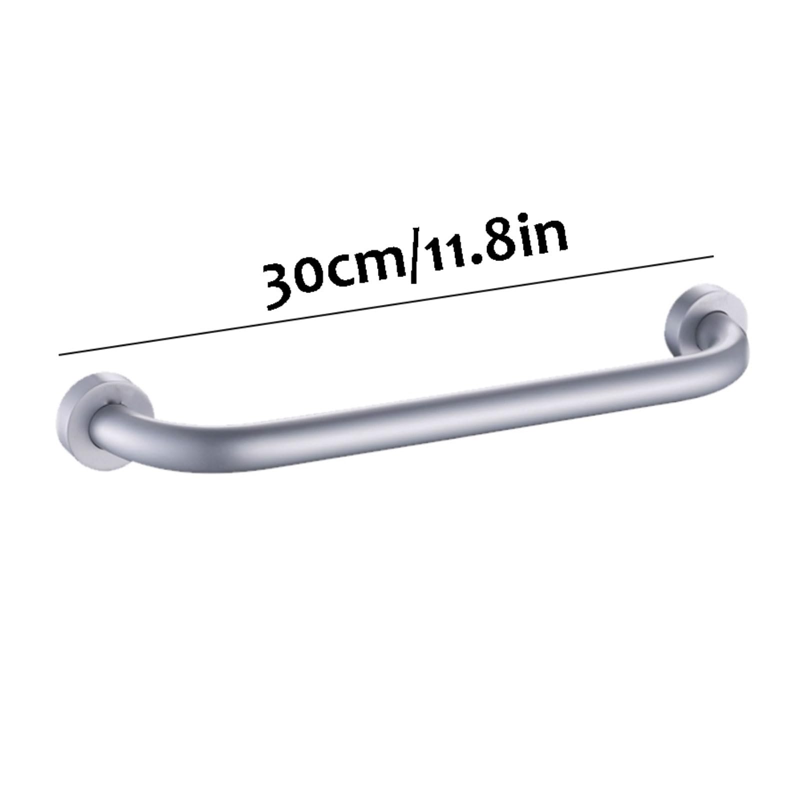 Barra de Apoyo de Aluminio con Tornillo Oculto para baño, Seguridad, Agarre Estable para Personas Mayores y Ancianos, fácil instalación (30 cm)