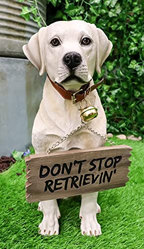 Estatua Decorativa de Labrador Retriever Resina 13.5 pulg Amarillo miniatura 7