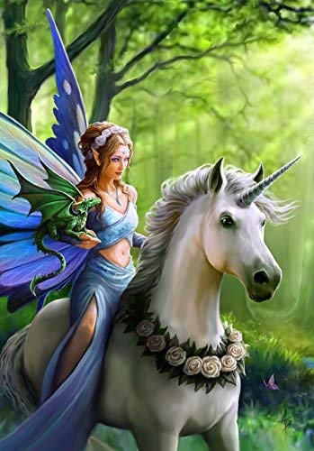 Grußkarte 'Innere Stärke' Von Anne Stokes – Gothic Fantasy Motiv, Mit Gemustertem Umschlag