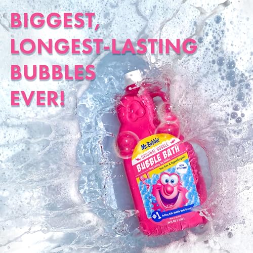 Image of Mr. Bubble Original Bubble Bath - Hypoallergenic, Tear Free Bubble Bath Solution Makes Big Long Lasting Bubbles for Kids, Toddlers and Adults (Pack of 2 Bottles, 36 fl oz Each)