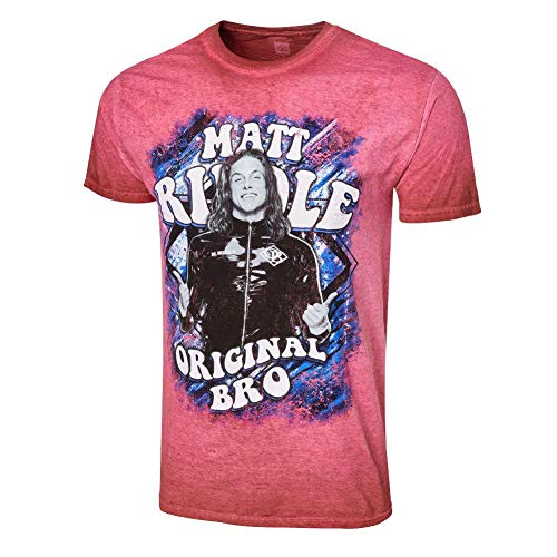 WWE Authentic Wear Matt Riddle Original Bro Mineral Wash T-Shirt Red 3XL