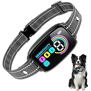Dog Bark Collar for Large Medium Small Dogs 10-150 LBS, Automatic Anti Barking Collar, IP67 Waterproof Bark Shock Collar Training Collar with 8 Adjustable Sensitivity Beep Vibration Harmless Shock