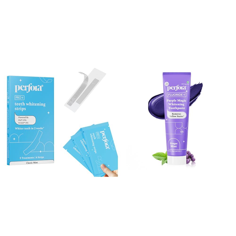 Perfora Teeth Whitening Strips - Pack of 3 Treatments (6 Strips) – Whitens Teeth in 1 Use | Sensitivity-Free, Enamel-Safe Oral Care | PAP & Hydroxyapatite for Stain Removal | Fast & Effective Teeth-image-26