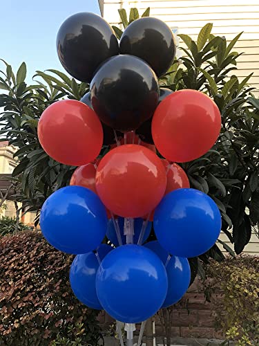 100 Pcs 12 Inch Red Royal Blue Black Latex Balloons Decoration, Birthday Wedding Baby Shower Party Balloons Decoration(Red Blue Black) - Image 6
