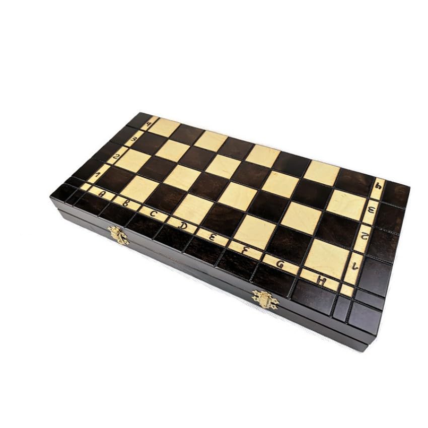 Juego de ajedrez 3 en 1 + damas + backgammon juego grande 40 x 40 cm