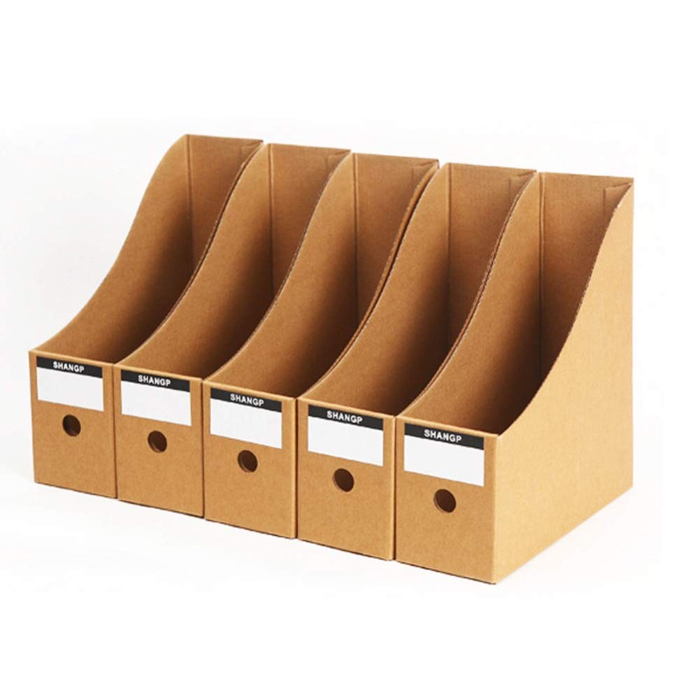 Buy DEDC Magazine File Holder Organizer Box, Kraft Corrugated Cardboard