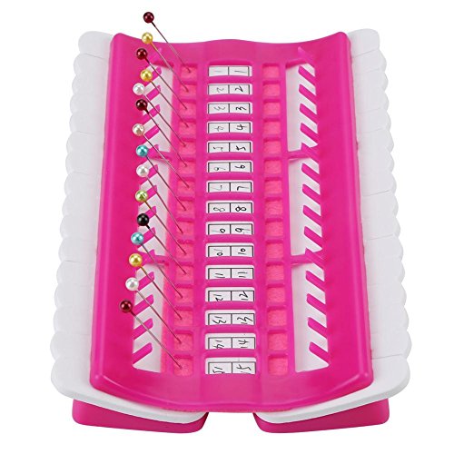 Image of Pssopp Floss Organizer Embroidery, Cross Stitch Tool 30 Position Cross Stitch Needles Holder Thread Organizer Sewing Tools Embroidery Thread Organizers Shelf (Rose)