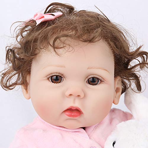 SPFTOY 19inch 48cm Reborn Puppe, Weiches Vinyl Silikon Ganz Körper Reborn Babypuppen Handgemachte Junge Mädchen… – Bild 6