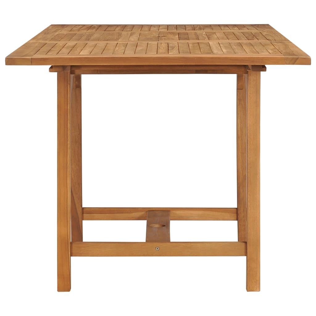 vidaXL Tavolo da Giardino Estensibile Elegante Robusto Arredi Esterni Campeggio Picnic (110-160) x80x75 cm Colore Naturale Legno Massello di Teak
